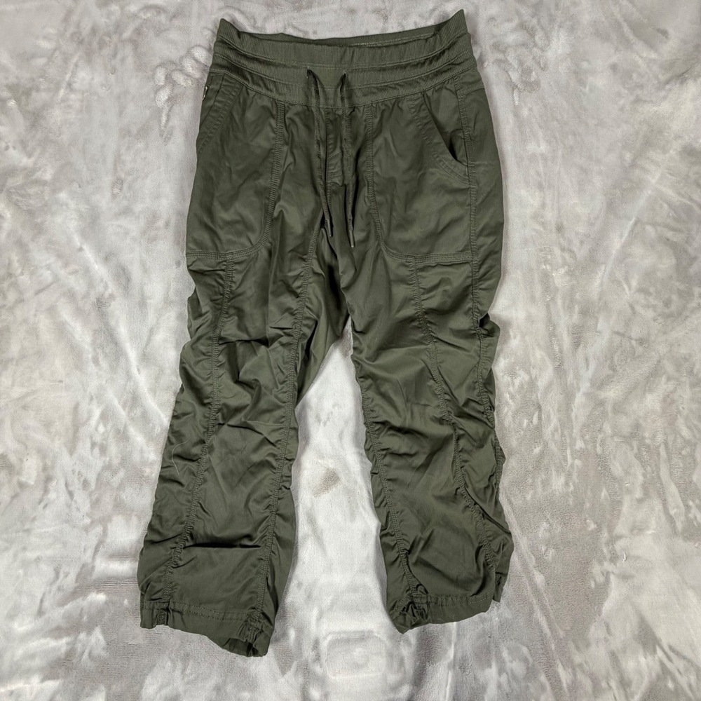 The North Face Aphrodite 2.0 Capri Pants Olive Green Womens Small Hiking Jogger